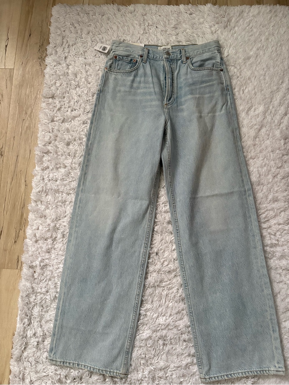 Agolde Light Blue Straight Leg Jeans